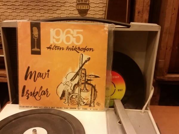 1965 altın mikrofon Mavi Işıklar 45 devir plak